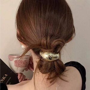 Gold Metallic Hair Tie N1268